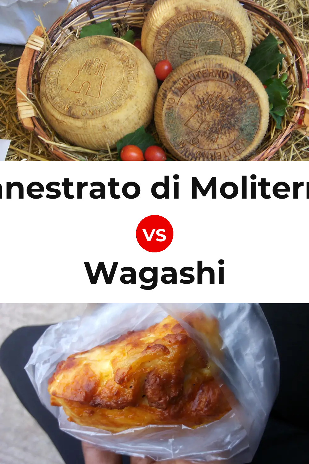 Canestrato di Moliterno Cheese vs Wagashi Cheese Pinterest comparison