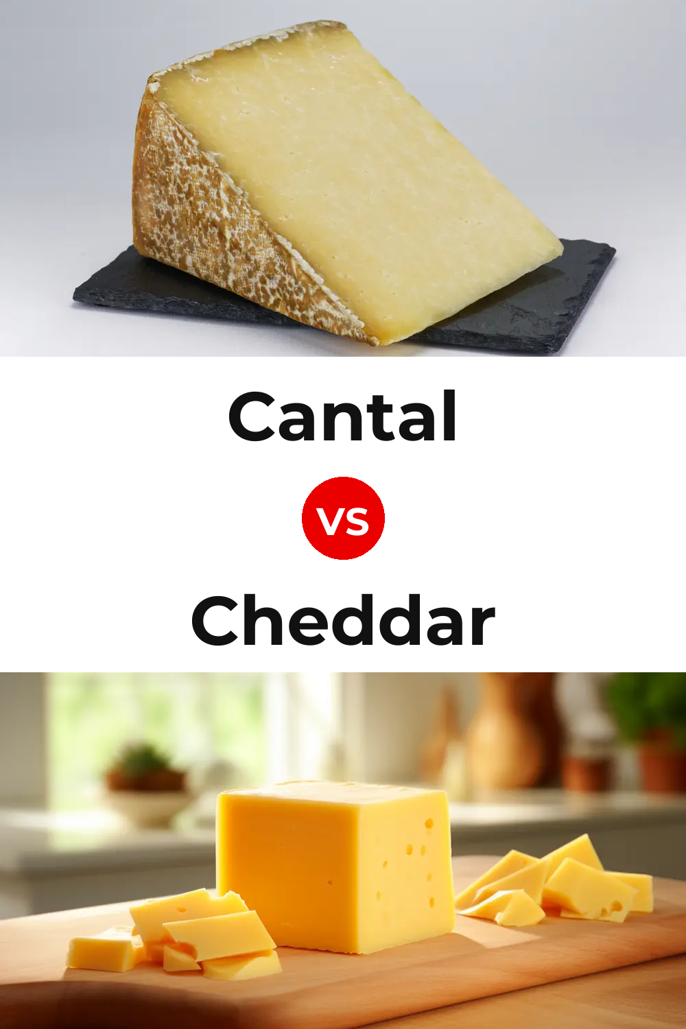 Cantal Cheese vs Cheddar Cheese Pinterest comparison