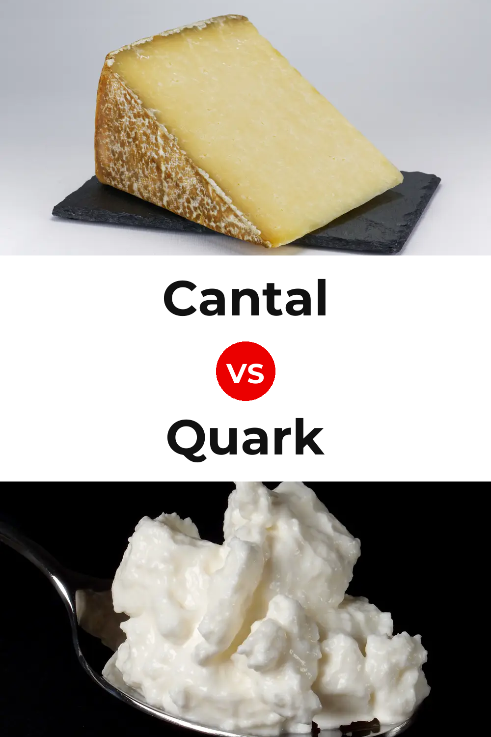 Cantal Cheese vs Quark Cheese Pinterest comparison