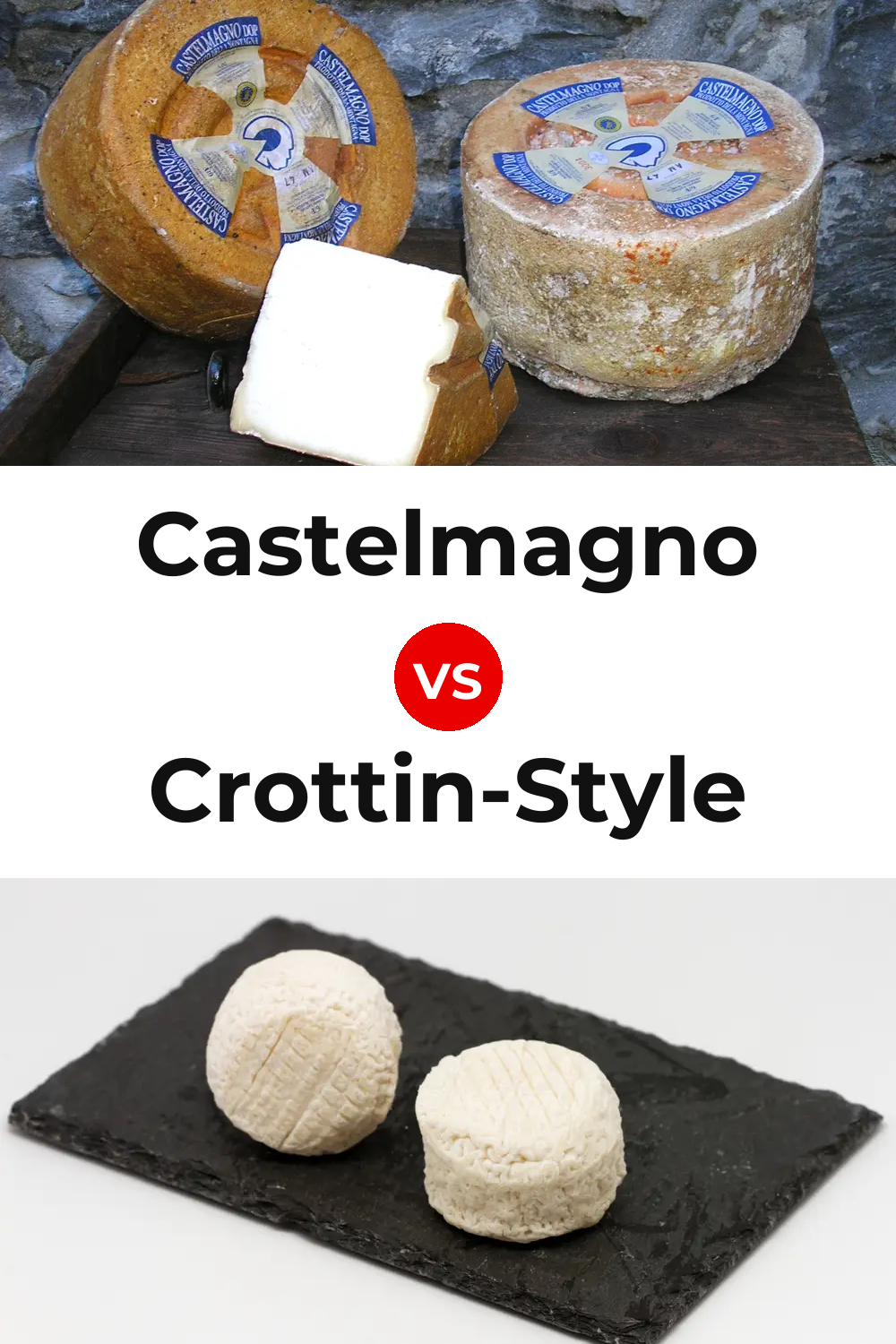 Castelmagno Cheese vs Crottin-Style Cheese Pinterest comparison