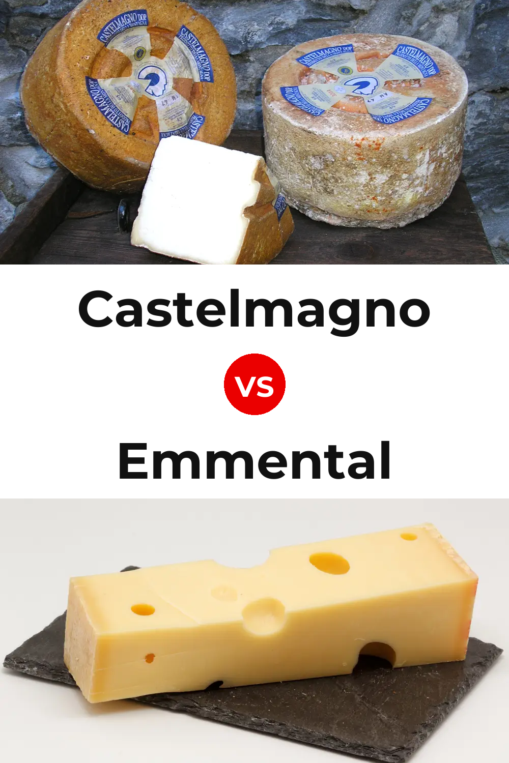 Castelmagno Cheese vs Emmental Cheese Pinterest comparison