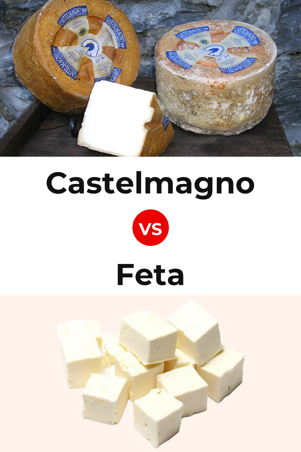 Castelmagno Cheese vs Feta Cheese Pinterest comparison