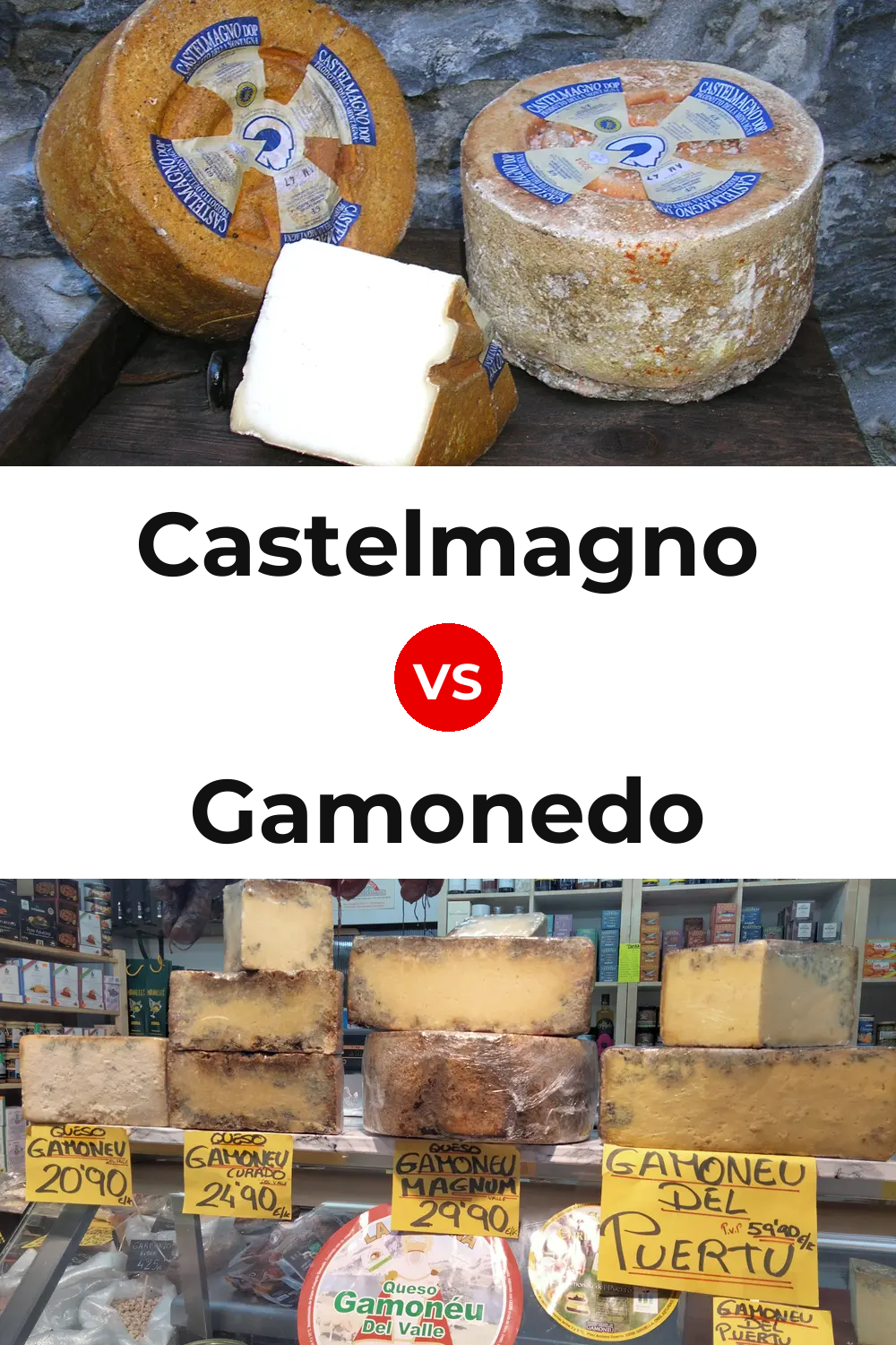 Castelmagno Cheese vs Gamonedo Cheese Pinterest comparison
