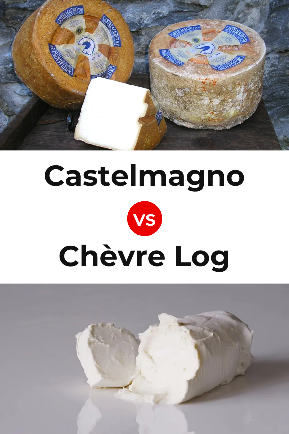 Castelmagno Cheese vs Chèvre Log Cheese Pinterest comparison