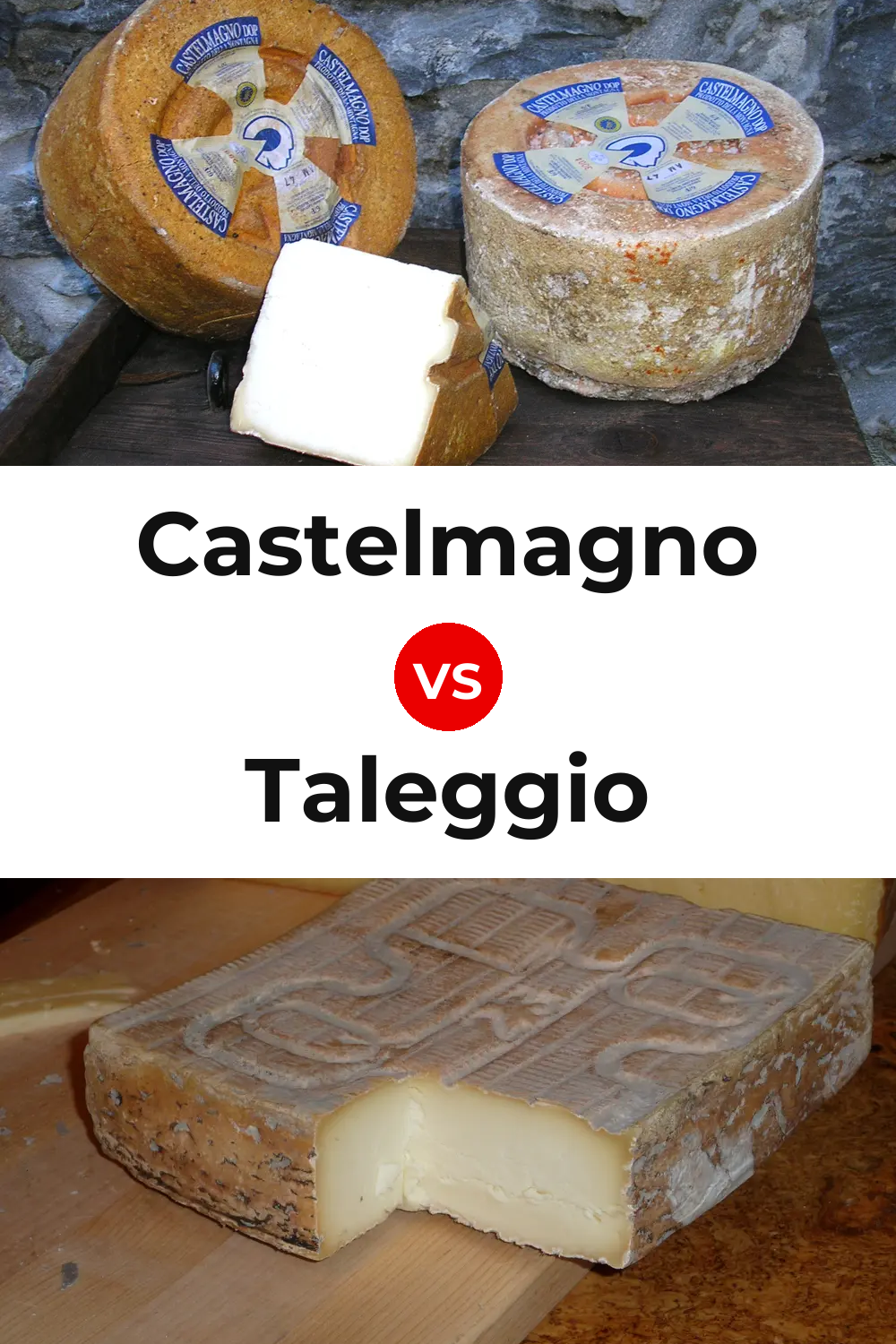 Castelmagno Cheese vs Taleggio Cheese Pinterest comparison