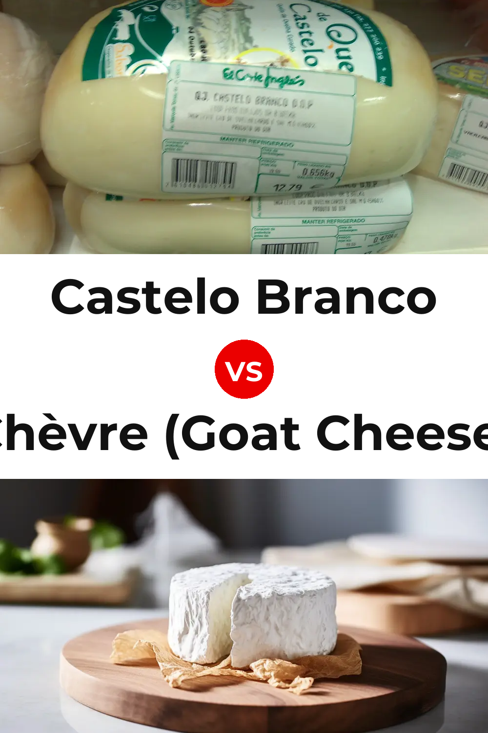 Castelo Branco Cheese vs Chèvre (Goat Cheese) Pinterest comparison