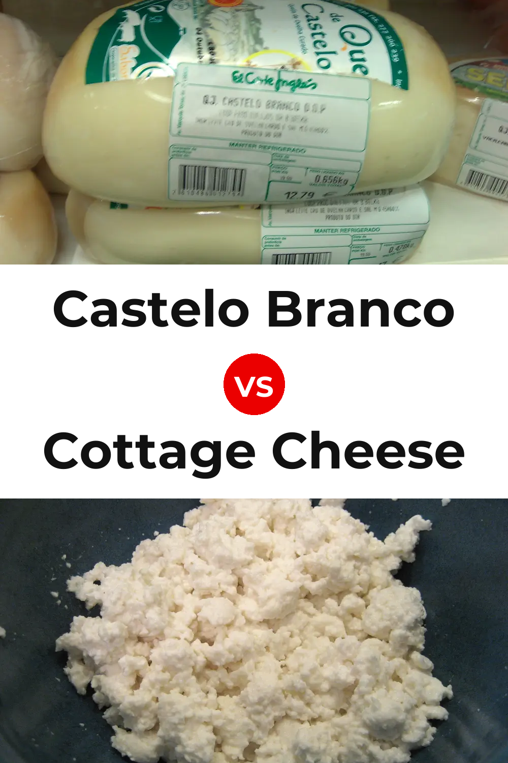 Castelo Branco Cheese vs Cottage Cheese Pinterest comparison