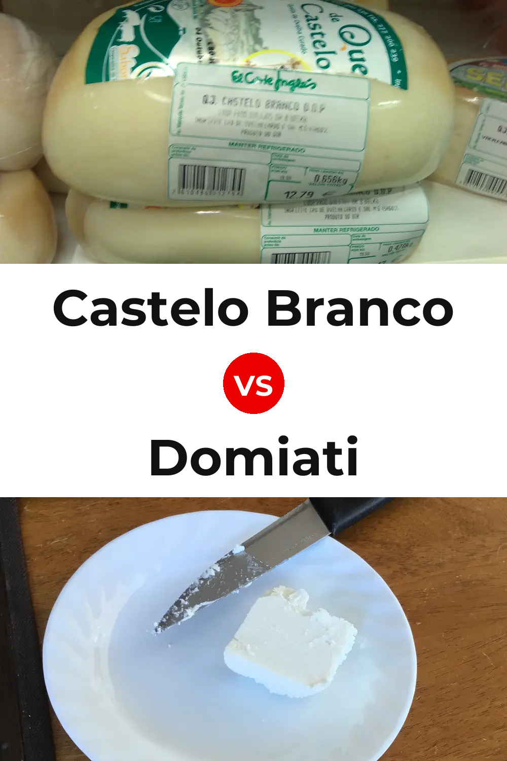 Castelo Branco Cheese vs Domiati Cheese Pinterest comparison