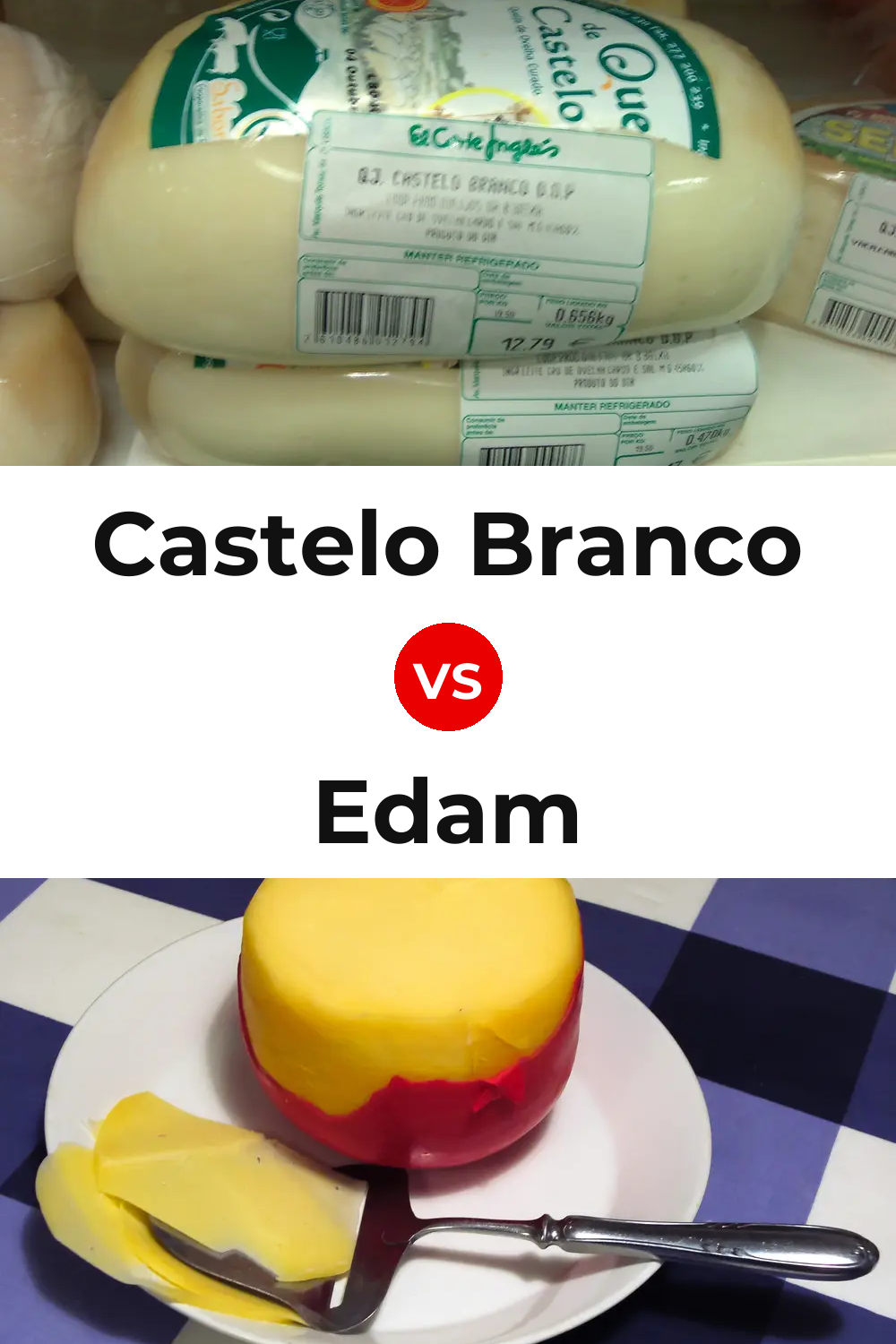Castelo Branco Cheese vs Edam Cheese Pinterest comparison