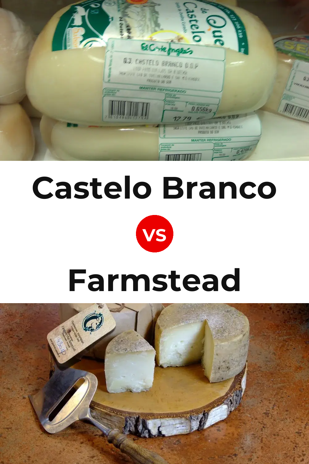 Castelo Branco Cheese vs Farmstead Cheese Pinterest comparison