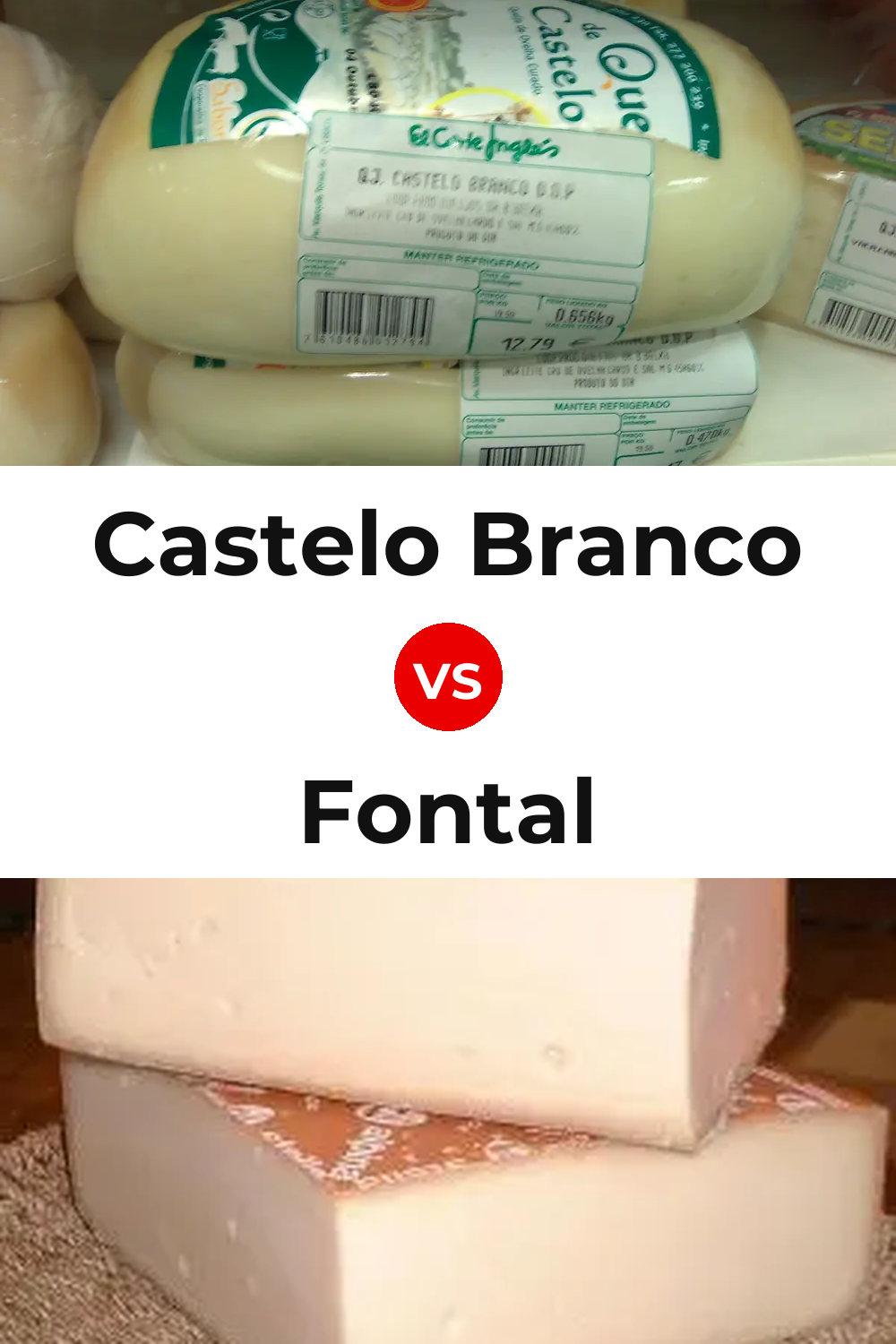 Castelo Branco Cheese vs Fontal Cheese Pinterest comparison