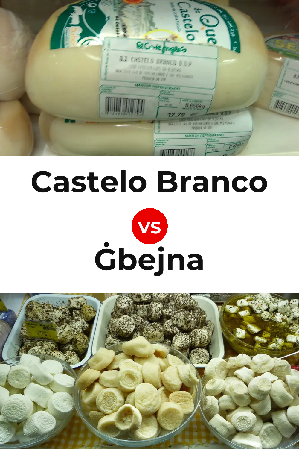 Castelo Branco Cheese vs Ġbejna Cheese Pinterest comparison