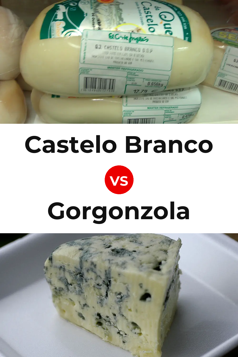 Castelo Branco Cheese vs Gorgonzola Cheese Pinterest comparison