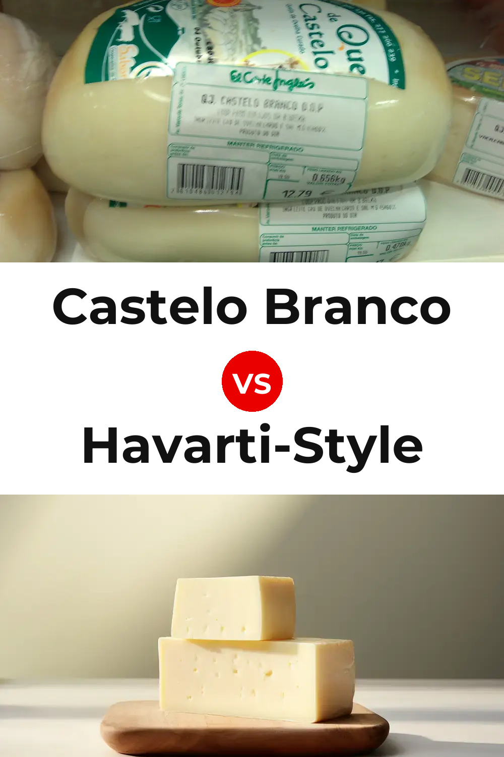 Castelo Branco Cheese vs Havarti-Style Cheese Pinterest comparison