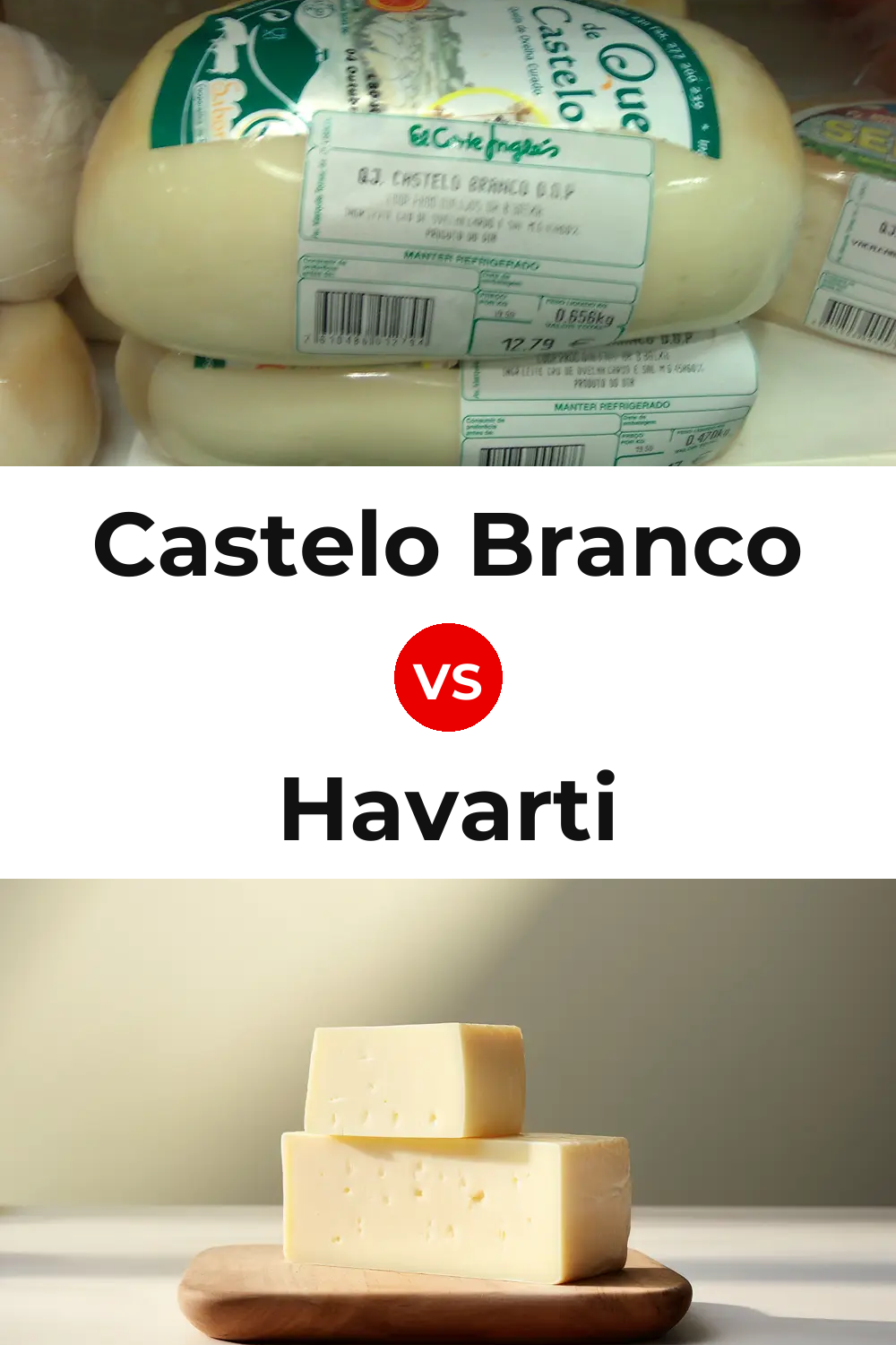 Castelo Branco Cheese vs Havarti Cheese Pinterest comparison