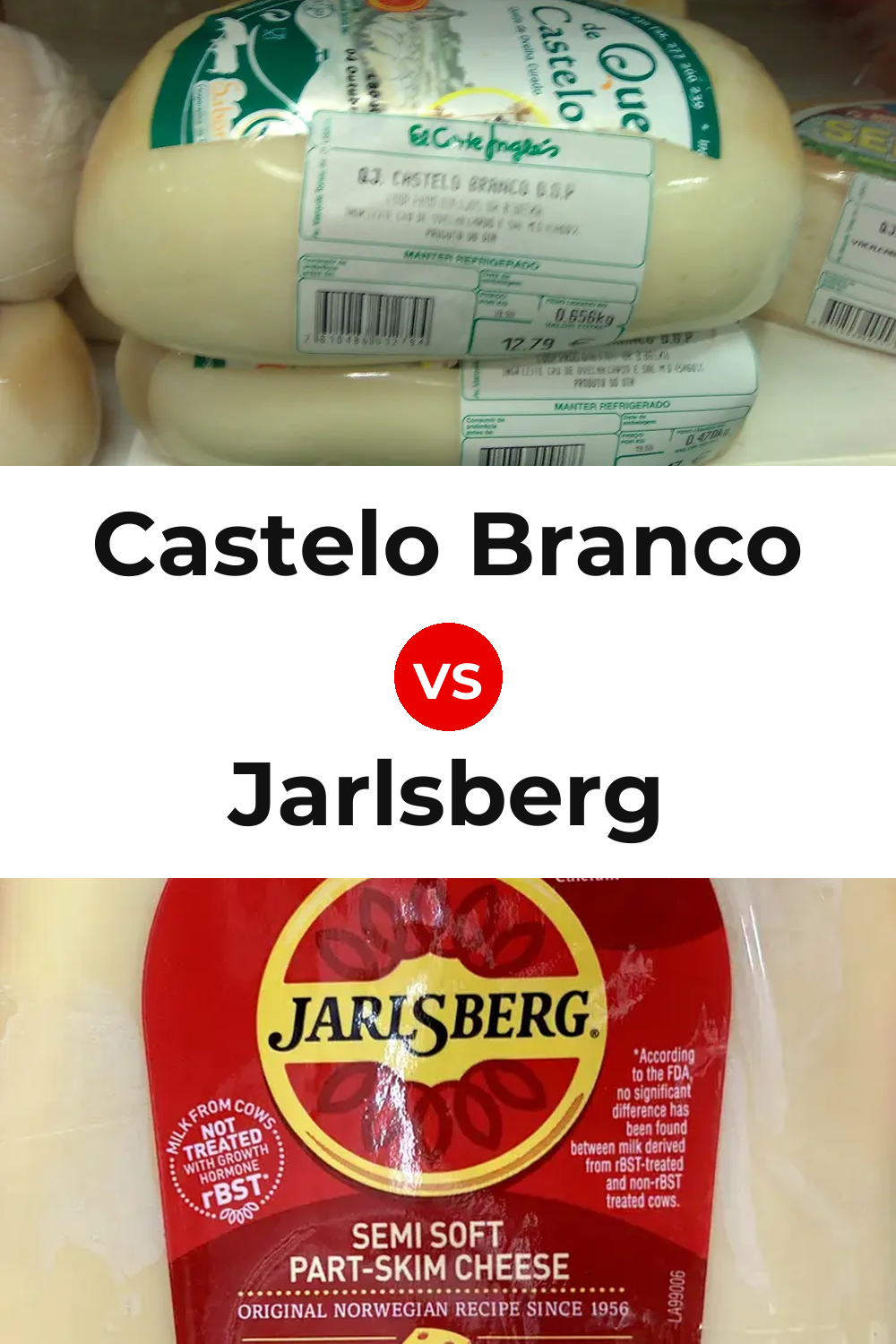 Castelo Branco Cheese vs Jarlsberg Cheese Pinterest comparison