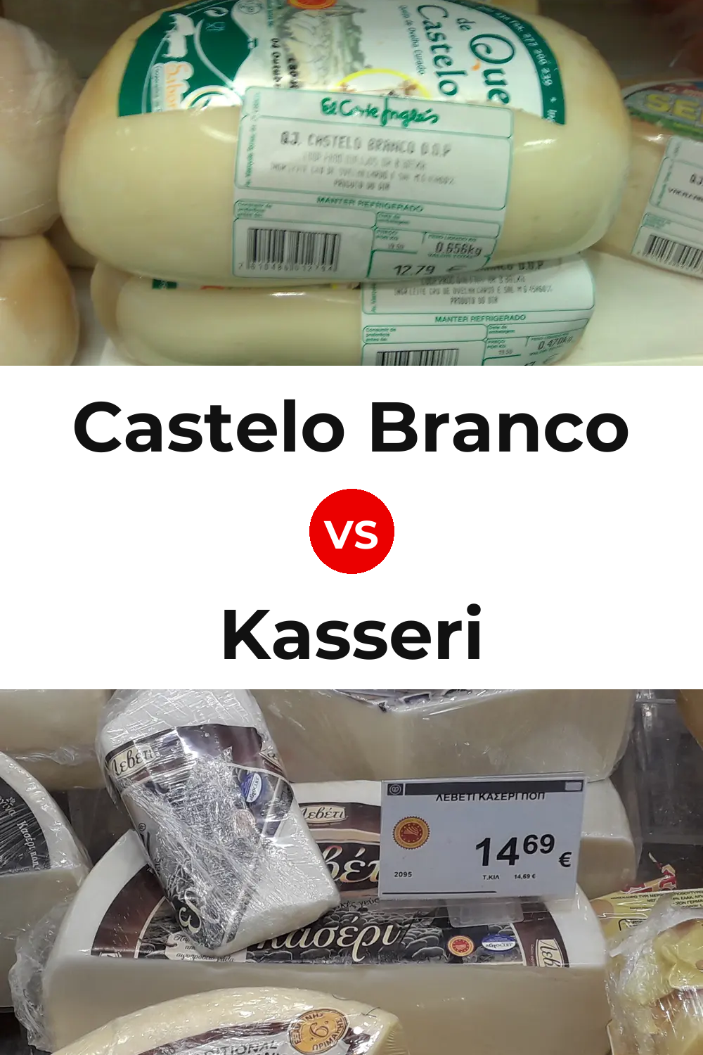 Castelo Branco Cheese vs Kasseri Cheese Pinterest comparison