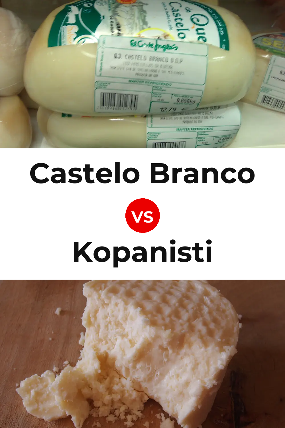 Castelo Branco Cheese vs Kopanisti Cheese Pinterest comparison