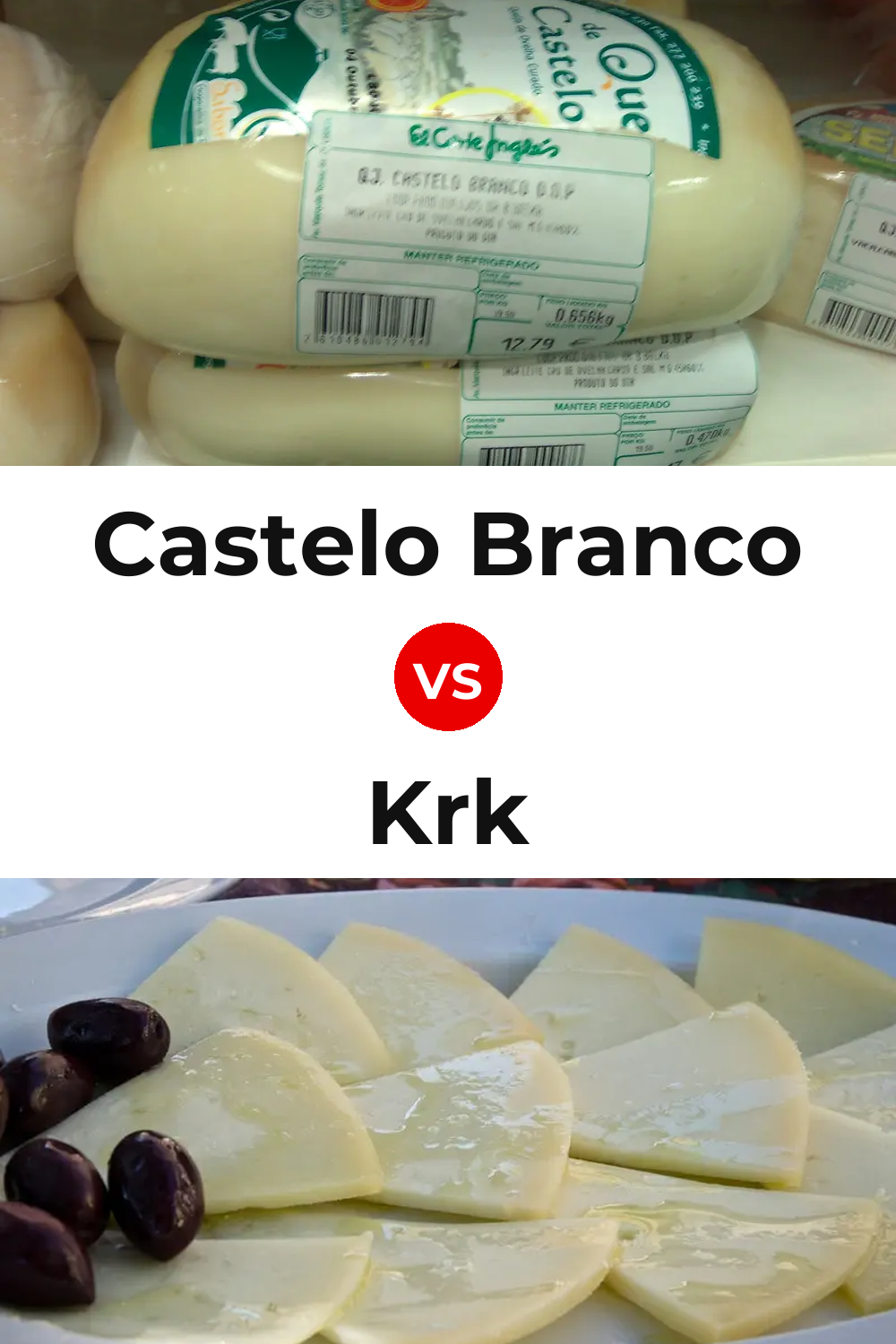 Castelo Branco Cheese vs Krk Cheese Pinterest comparison