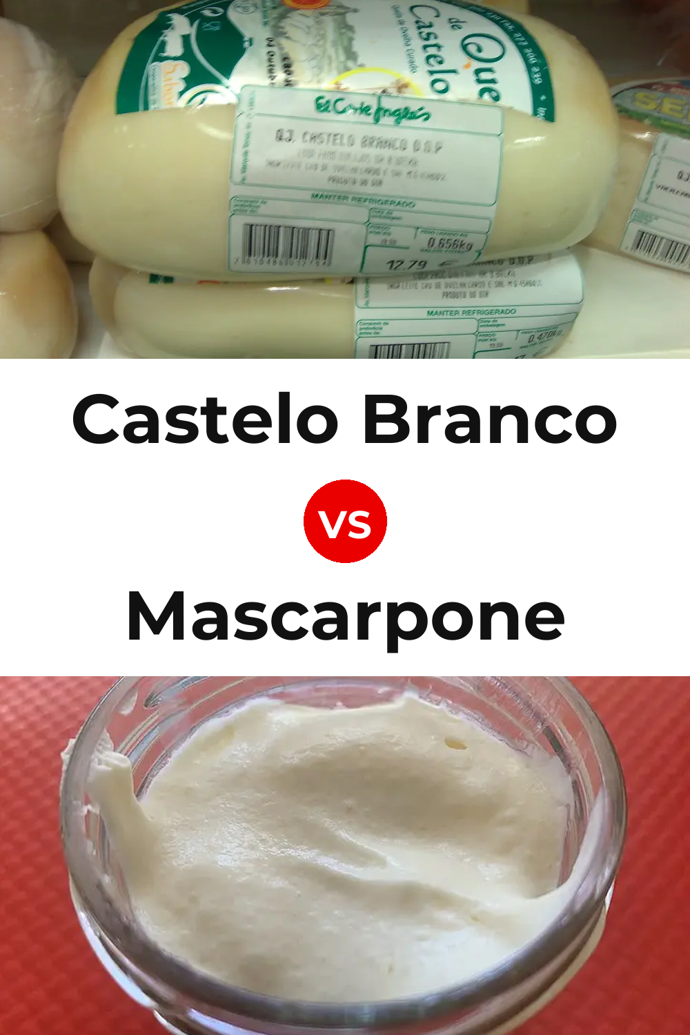 Castelo Branco Cheese vs Mascarpone Cheese Pinterest comparison