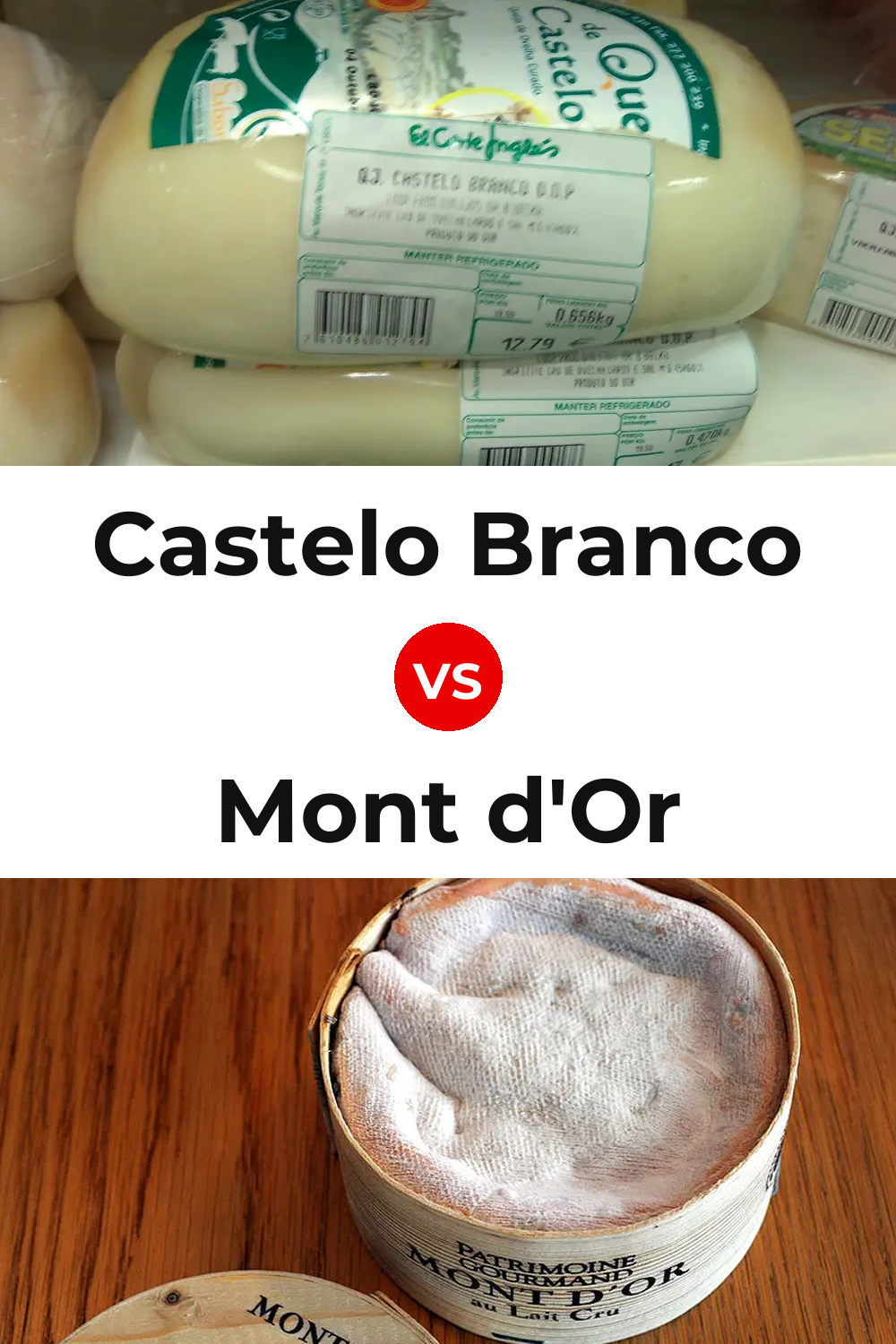 Castelo Branco Cheese vs Mont d'Or Cheese Pinterest comparison