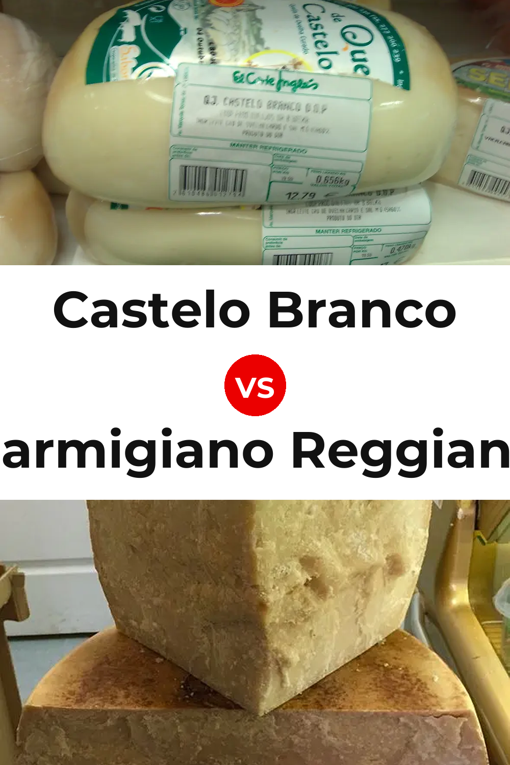 Castelo Branco Cheese vs Parmigiano Reggiano Cheese Pinterest comparison