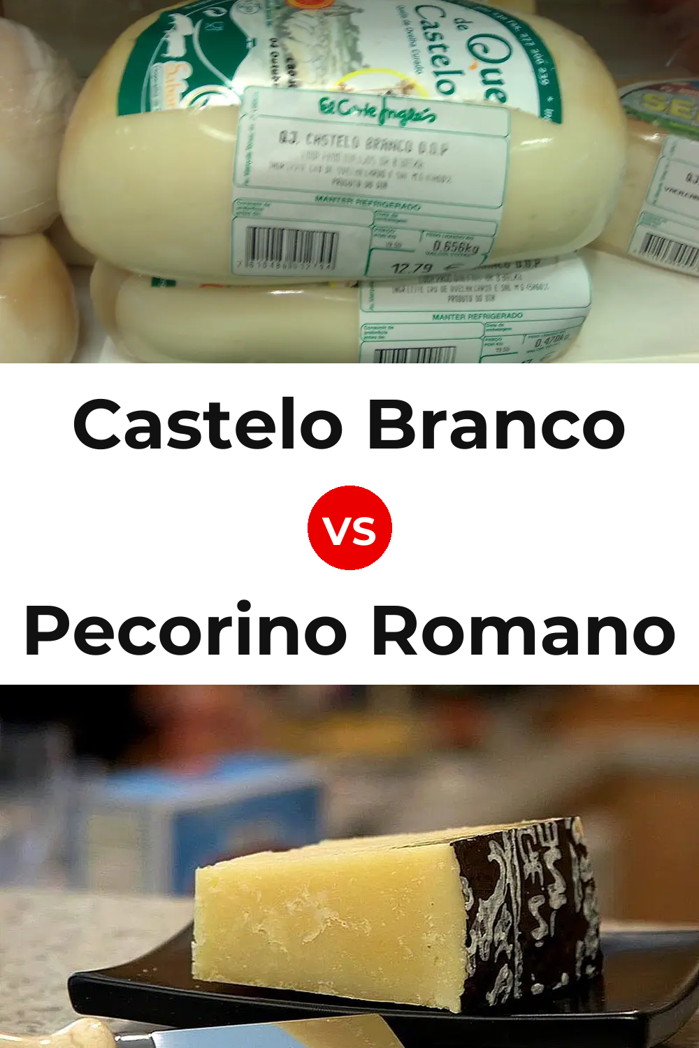 Castelo Branco Cheese vs Pecorino Romano Cheese Pinterest comparison