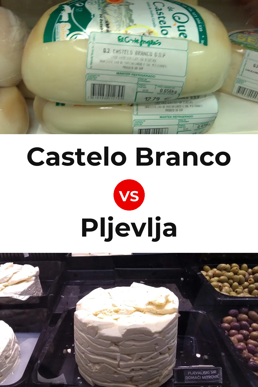 Castelo Branco Cheese vs Pljevlja Cheese Pinterest comparison