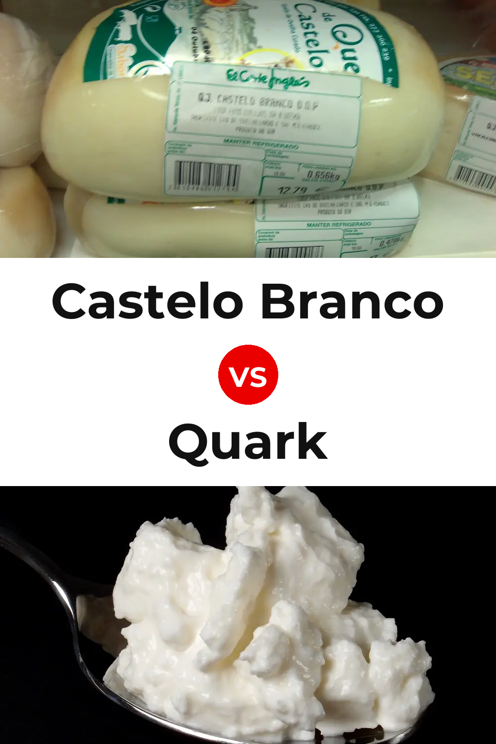Castelo Branco Cheese vs Quark Cheese Pinterest comparison