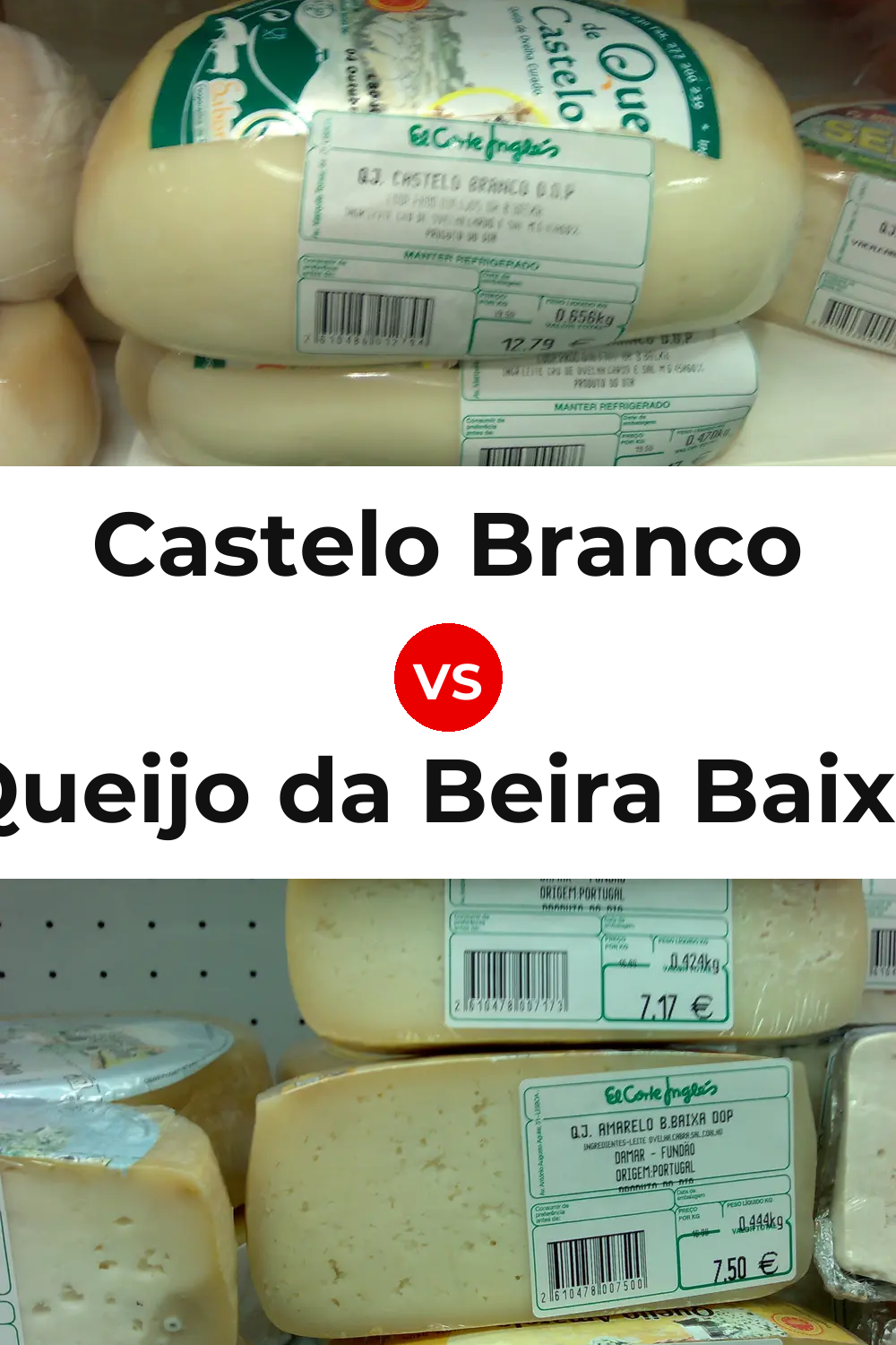 Castelo Branco Cheese vs Queijo da Beira Baixa Pinterest comparison