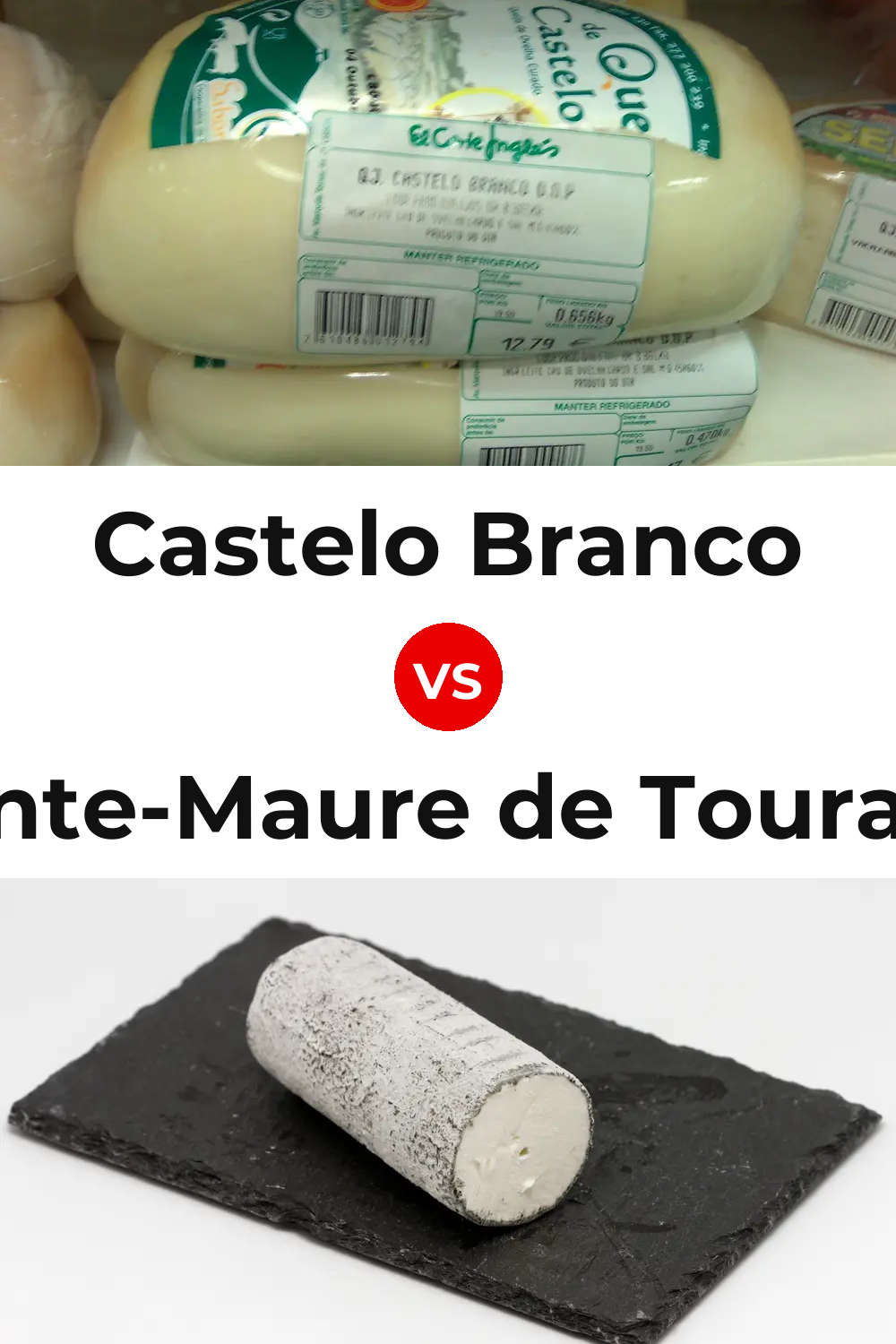 Castelo Branco Cheese vs Sainte-Maure de Touraine Cheese Pinterest comparison
