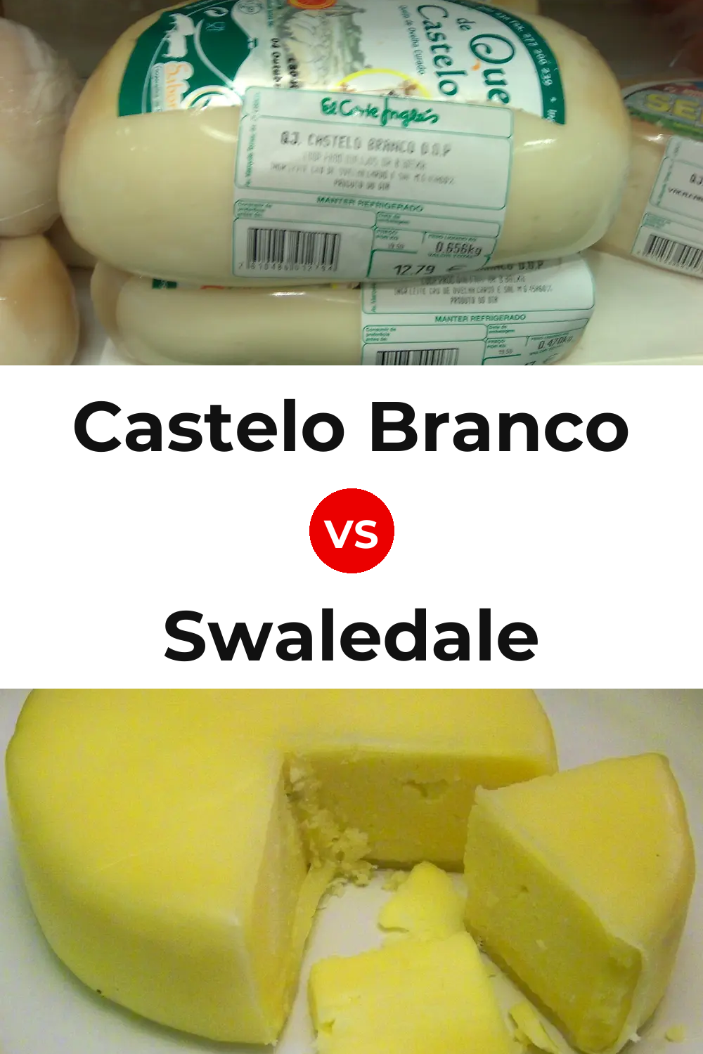 Castelo Branco Cheese vs Swaledale Cheese Pinterest comparison