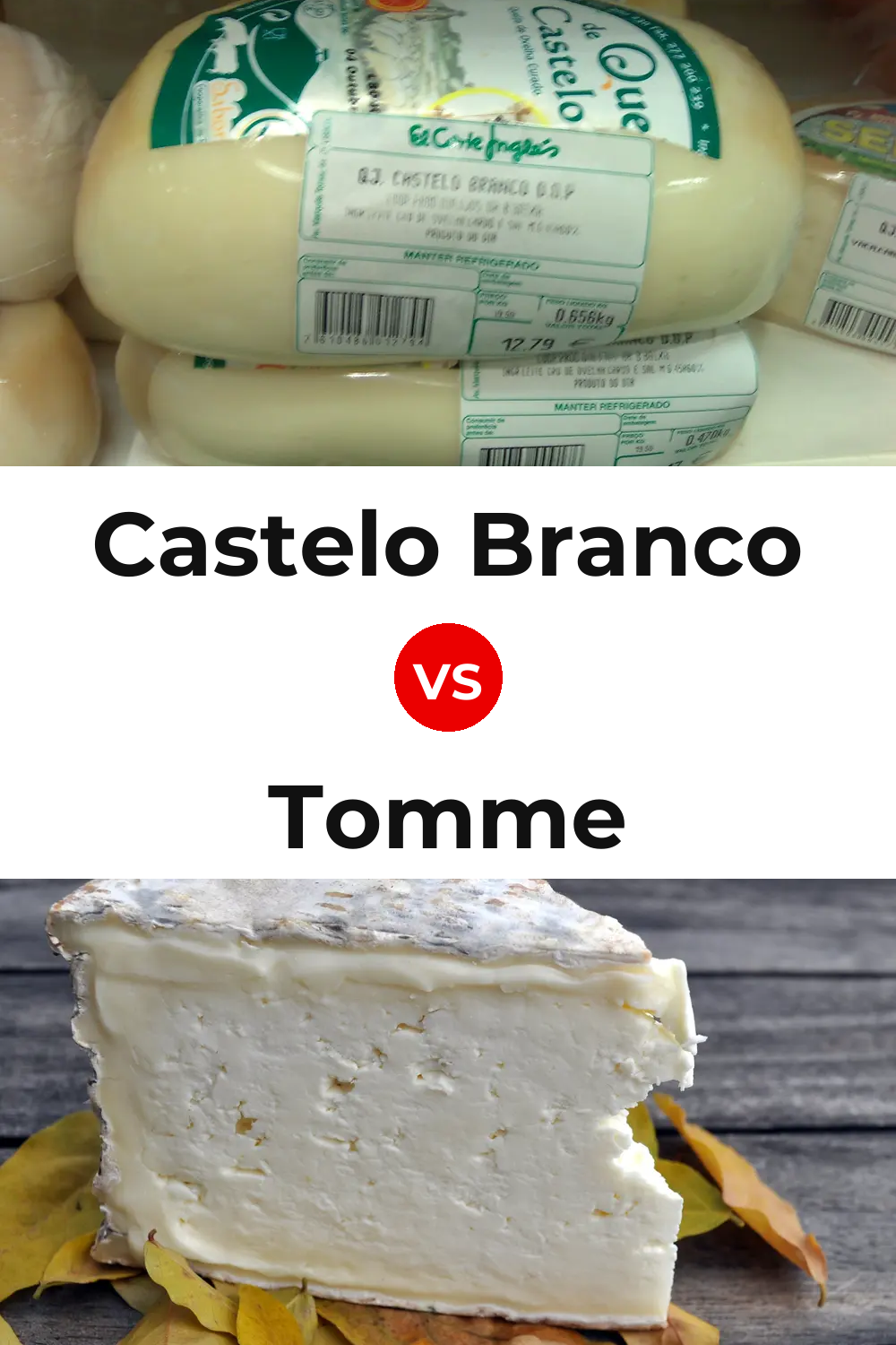 Castelo Branco Cheese vs Tomme Cheese Pinterest comparison