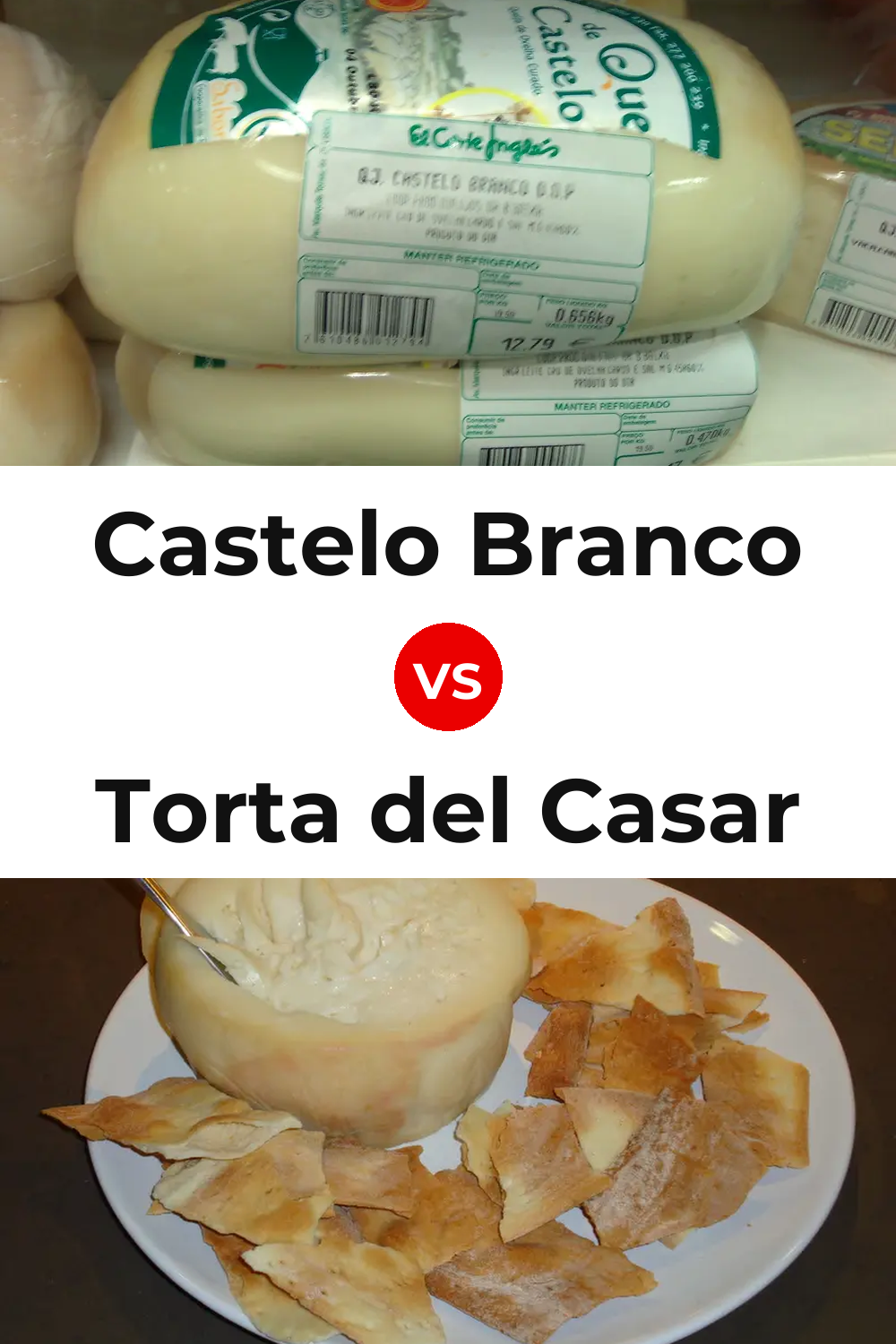 Castelo Branco Cheese vs Torta del Casar Cheese Pinterest comparison