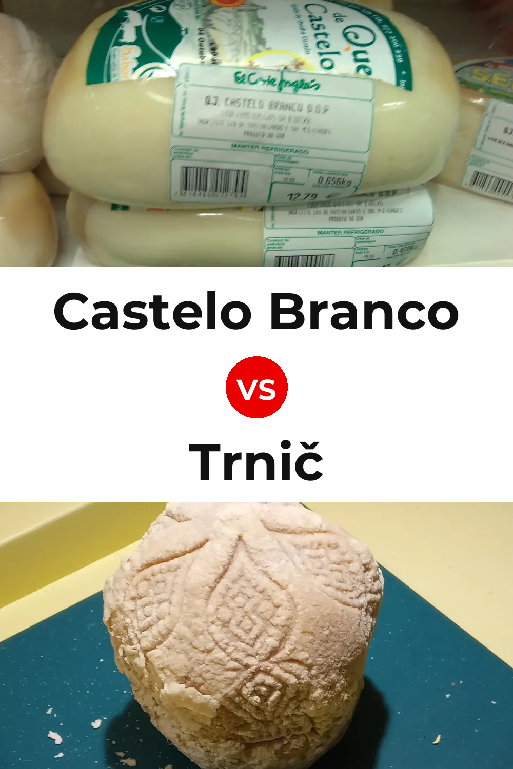Castelo Branco Cheese vs Trnič Cheese Pinterest comparison