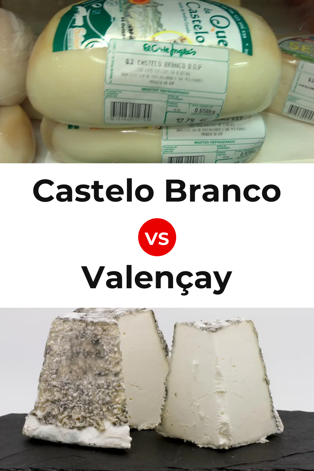 Castelo Branco Cheese vs Valençay Cheese Pinterest comparison
