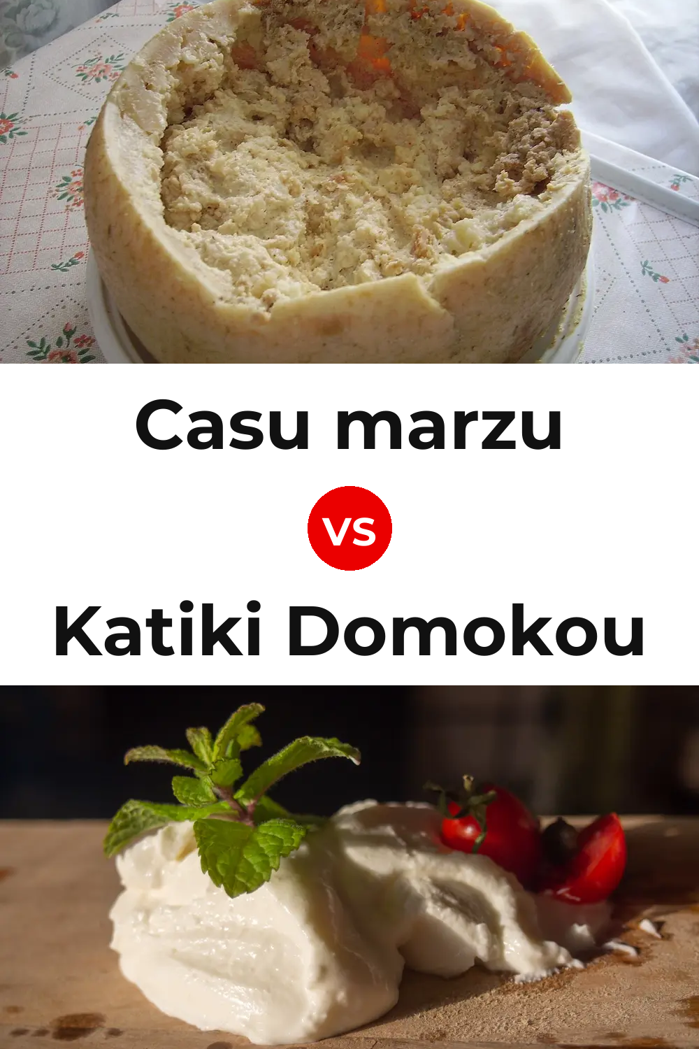 Casu marzu Cheese vs Katiki Domokou Cheese Pinterest comparison