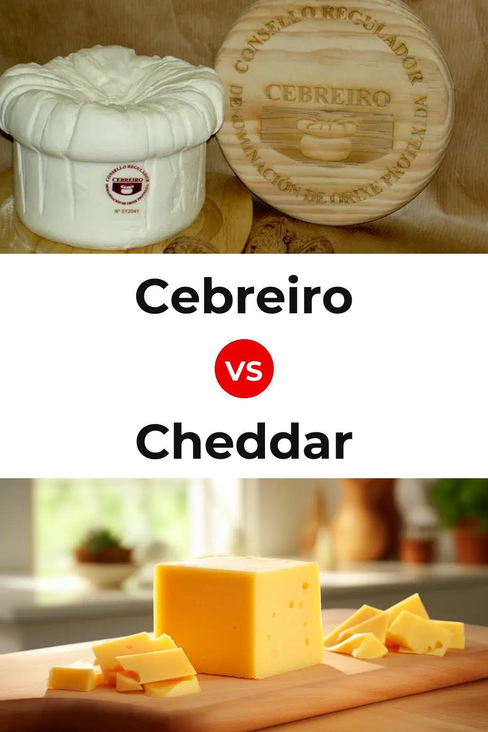 Cebreiro Cheese vs Cheddar Cheese Pinterest comparison