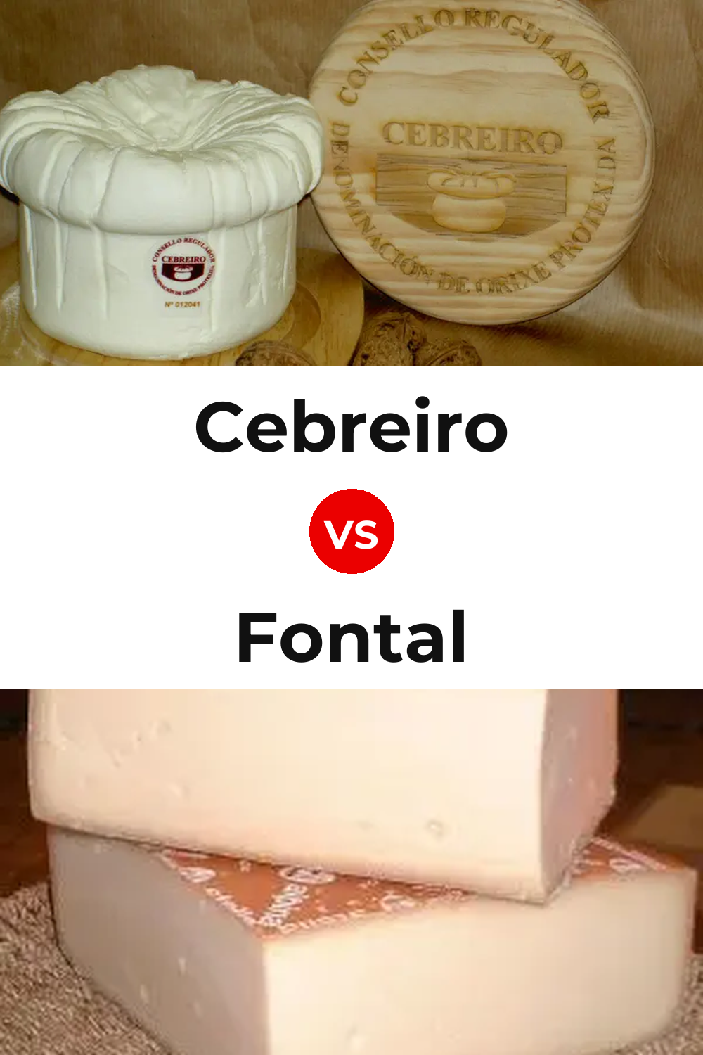 Cebreiro Cheese vs Fontal Cheese Pinterest comparison