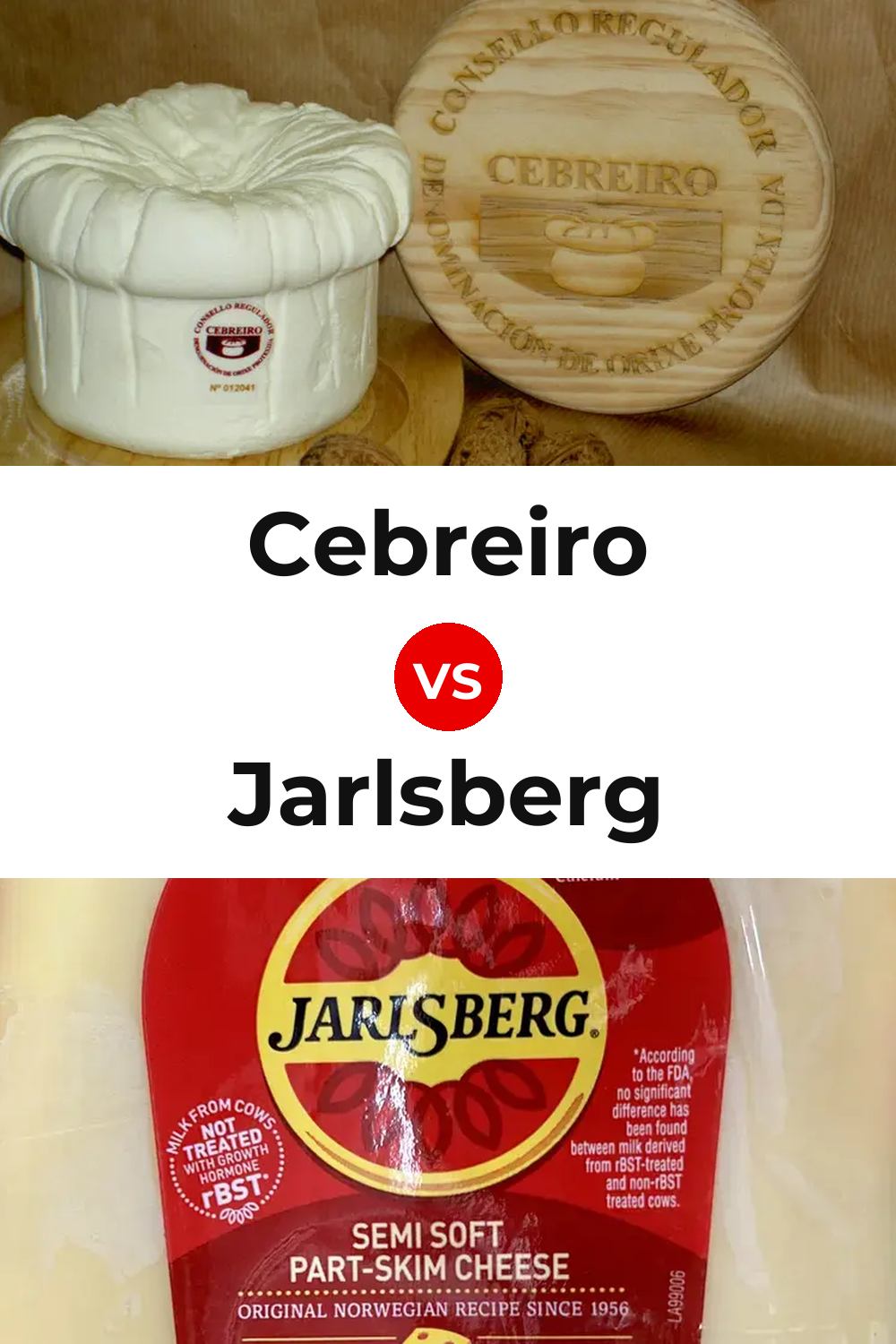 Cebreiro Cheese vs Jarlsberg Cheese Pinterest comparison