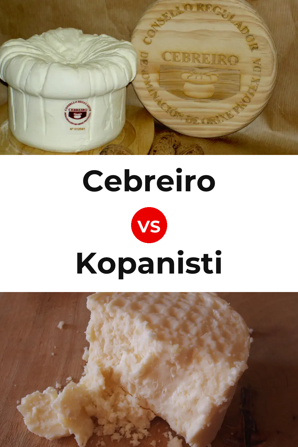 Cebreiro Cheese vs Kopanisti Cheese Pinterest comparison