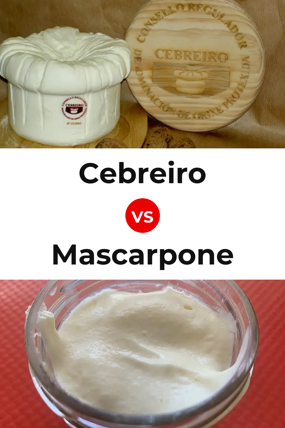 Cebreiro Cheese vs Mascarpone Cheese Pinterest comparison