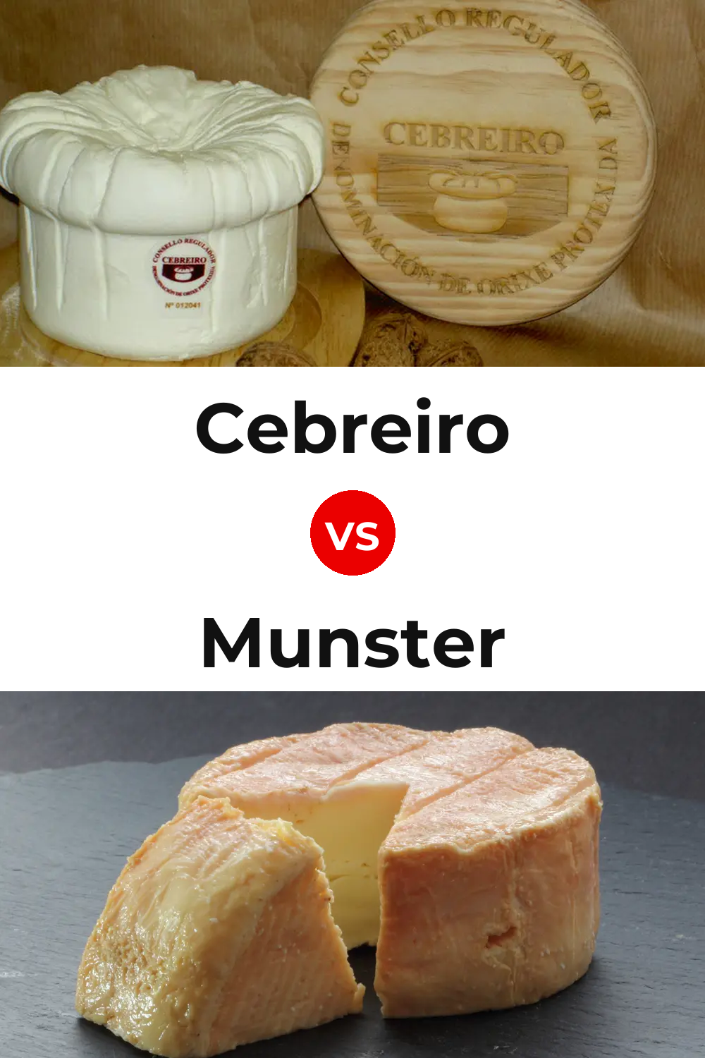 Cebreiro Cheese vs Munster Cheese Pinterest comparison