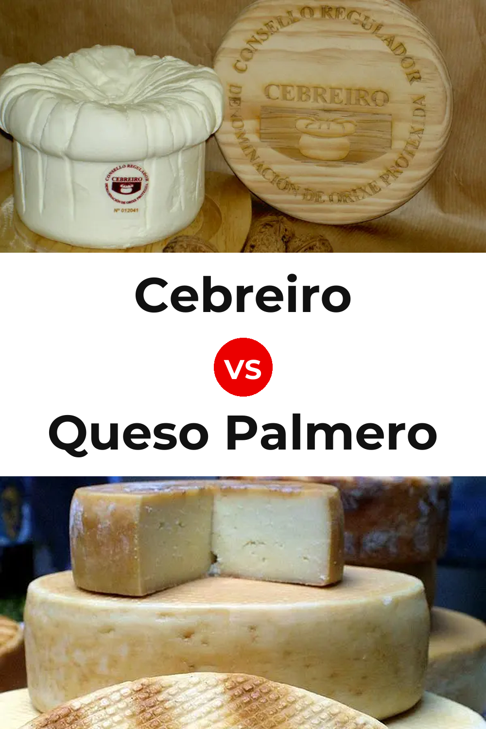 Cebreiro Cheese vs Queso Palmero Pinterest comparison