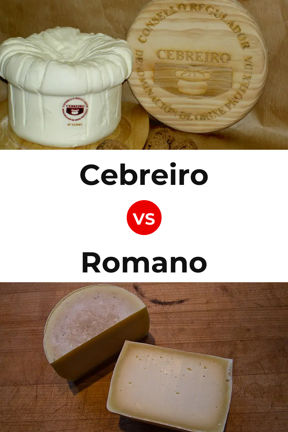 Cebreiro Cheese vs Romano Cheese Pinterest comparison