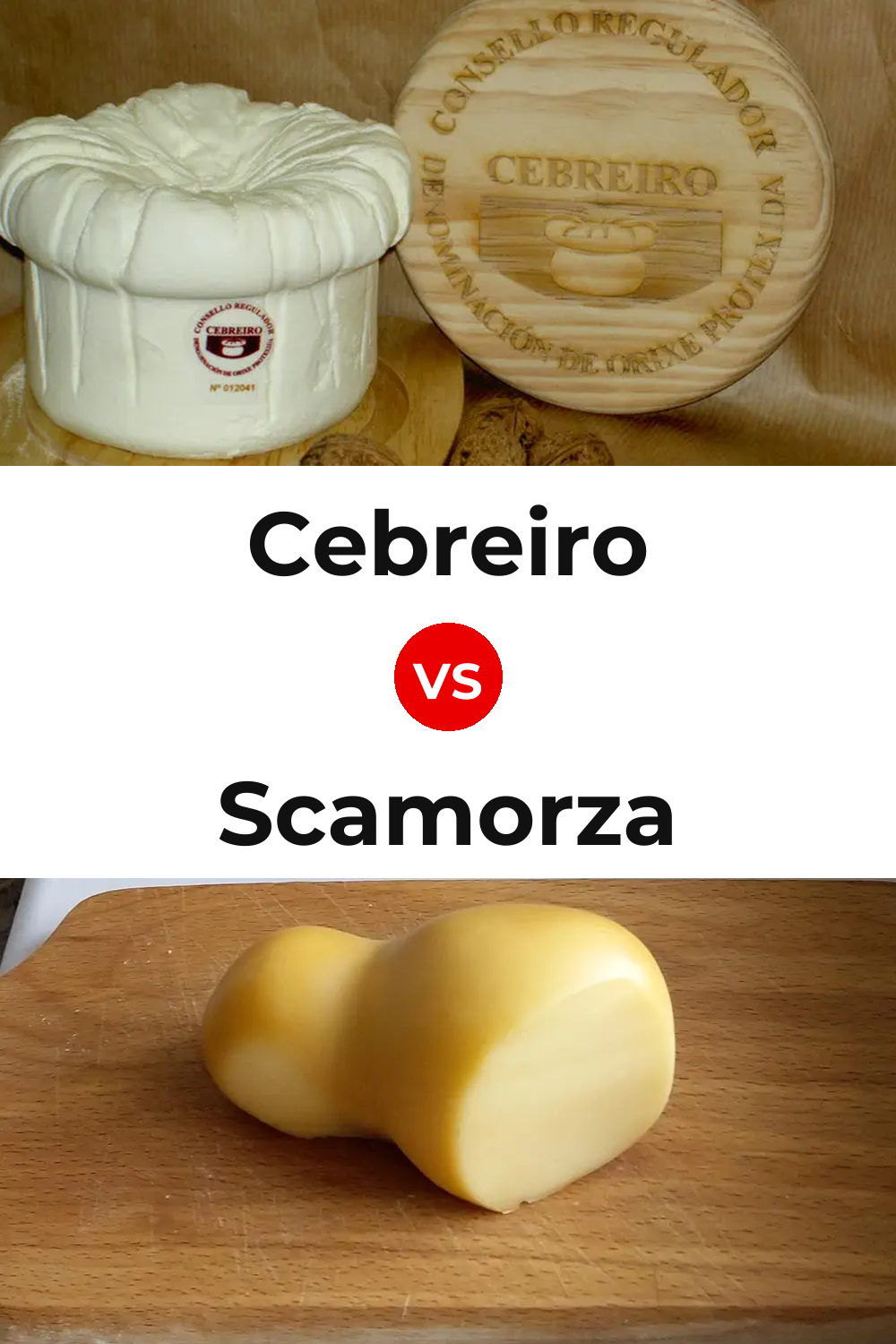 Cebreiro Cheese vs Scamorza Cheese Pinterest comparison