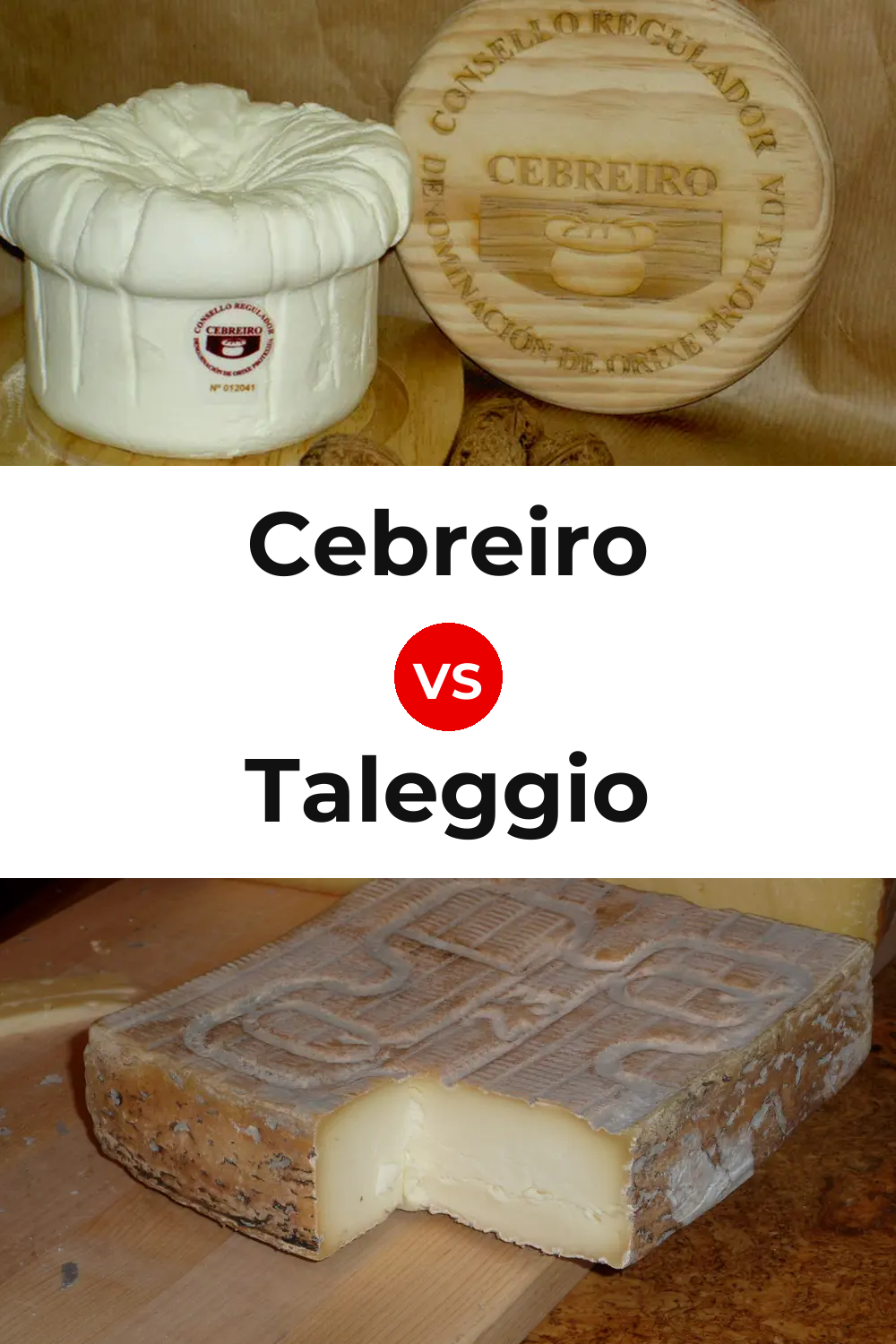 Cebreiro Cheese vs Taleggio Cheese Pinterest comparison