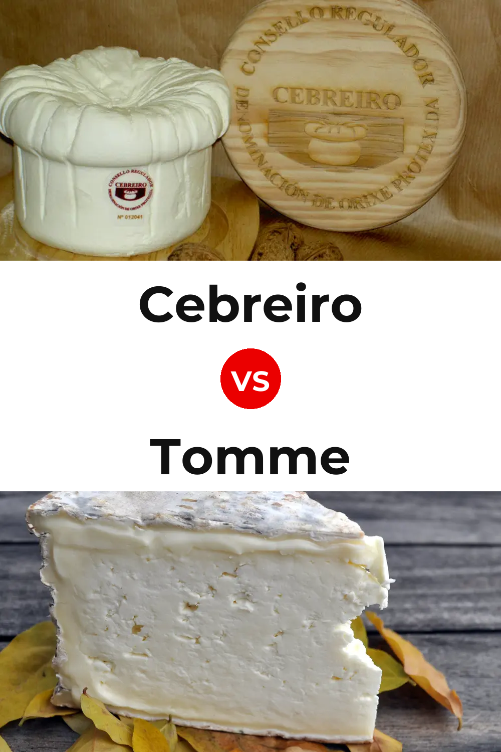 Cebreiro Cheese vs Tomme Cheese Pinterest comparison