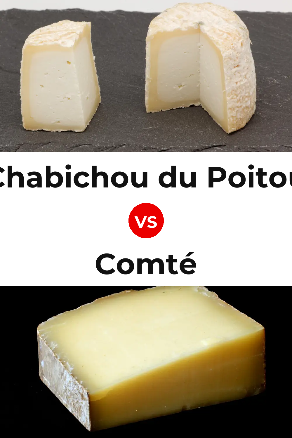 Chabichou du Poitou Cheese vs Comté Cheese Pinterest comparison