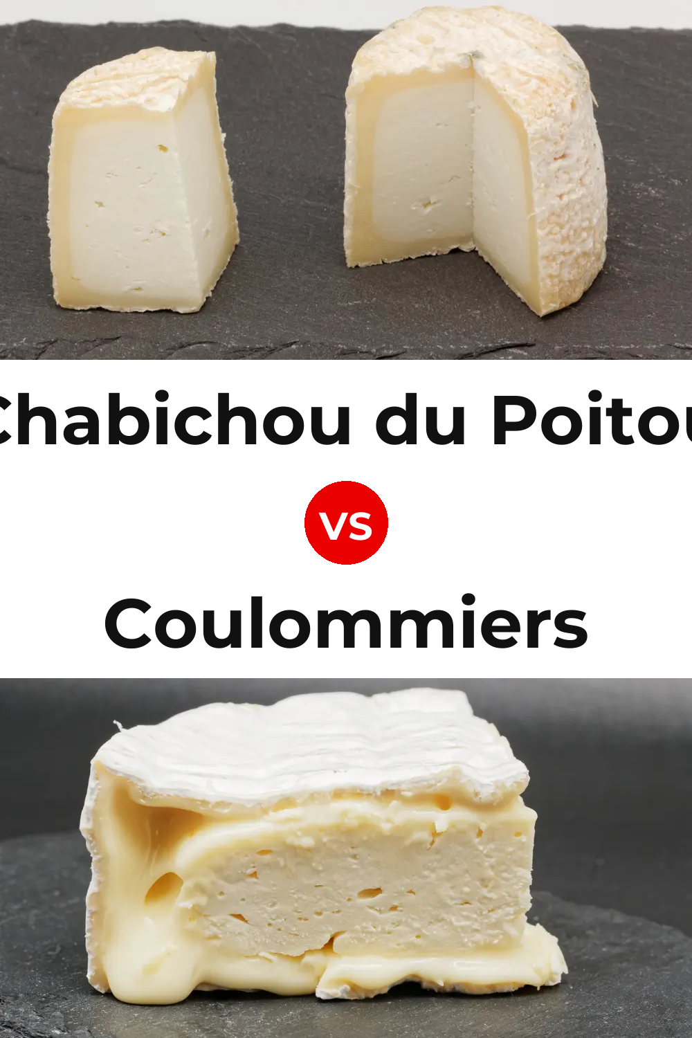Chabichou du Poitou Cheese vs Coulommiers Cheese Pinterest comparison